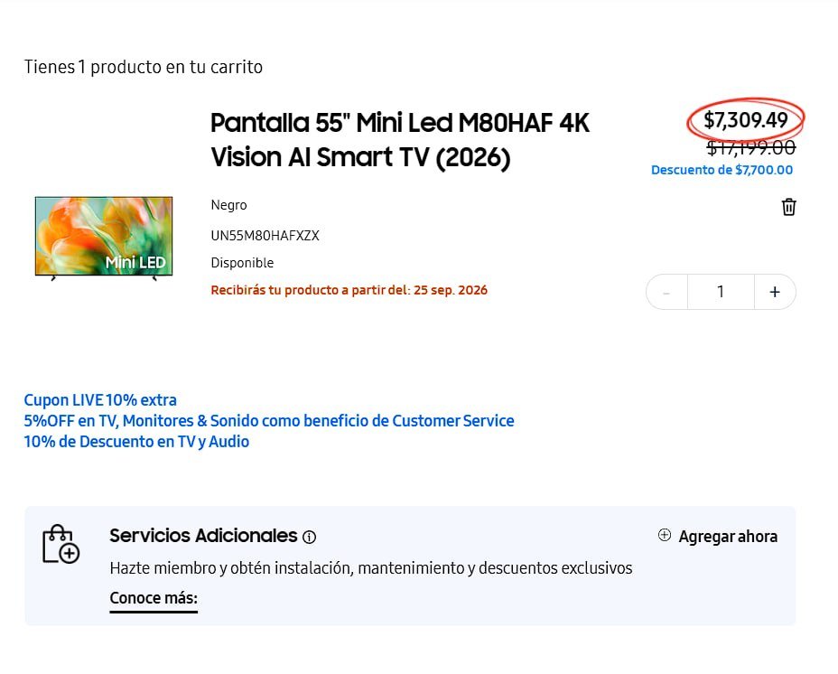 Pantalla Mini Led M80HAF 4K Vision AI Smart TV (2026)