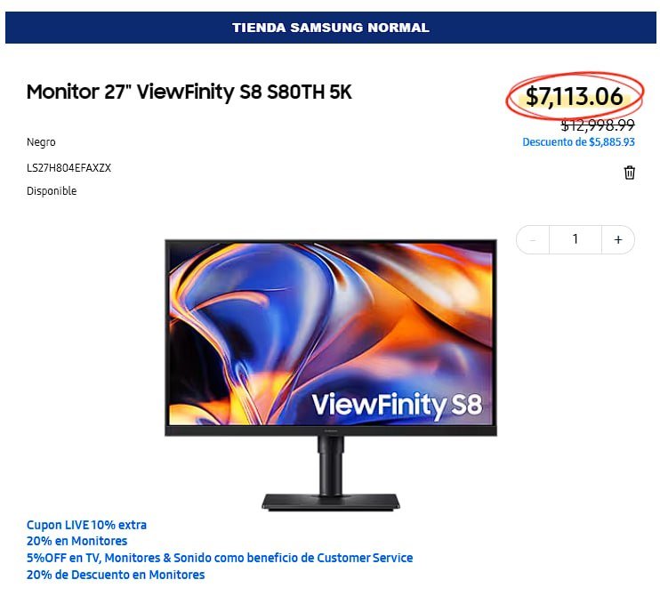 Monitor 27" ViewFinity S8 S80TH 5K