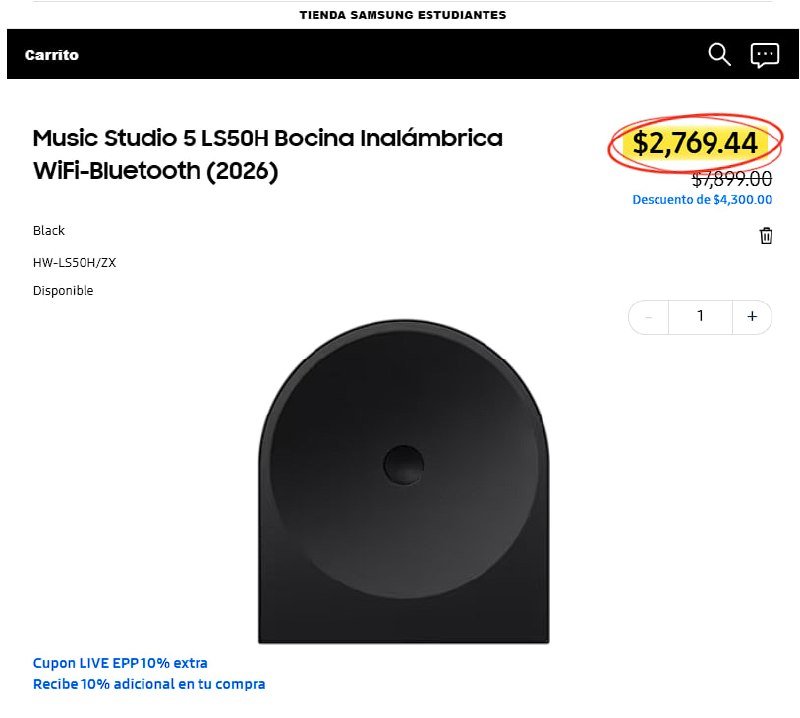 Music Studio 5 LS50H Bocina Inalámbrica WiFi-Bluetooth (2026)
