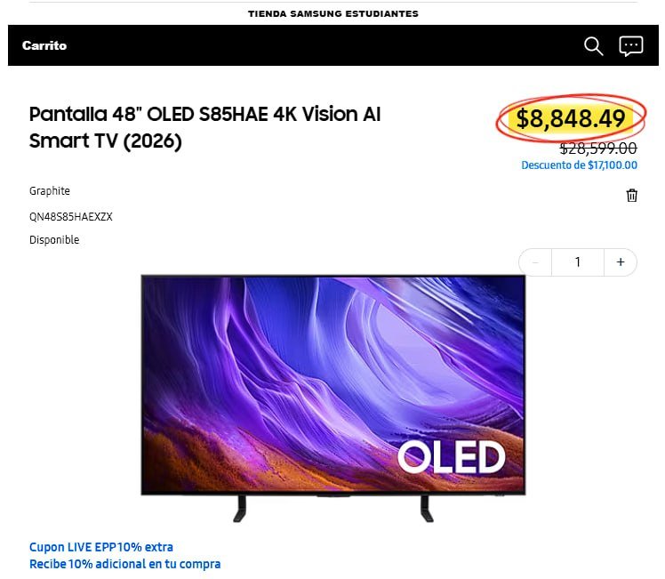 Pantalla OLED S85HAE 4K Vision AI Smart TV (2026)