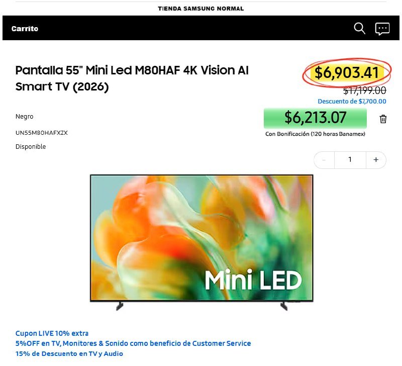 Pantalla Mini Led M80HAF 4K Vision AI Smart TV (2026)
